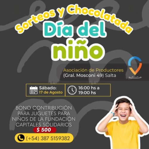 DIA DEL NIÑO SORTEOS Y CHOCOLATE