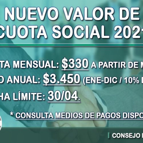 PAGO ANUAL DE CUOTAS SOCIALES 2021