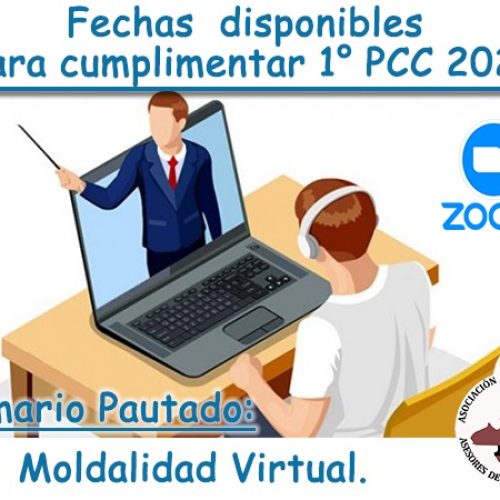 FECHAS PARA 1° CURSO PCC 2021 OBLIGATORIO PARA PAS