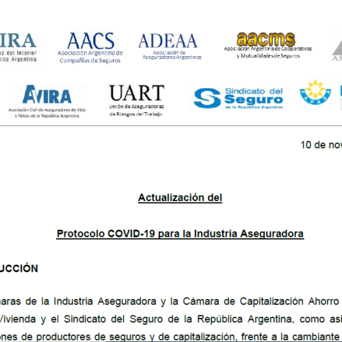 Nuevo Protocolo COVID-19 de la Industria Aseguradora